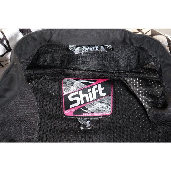 Shift Envy Motorcycle Jacket Womens Small Black White Graphic Protective Mesh - Picture 5 of 8